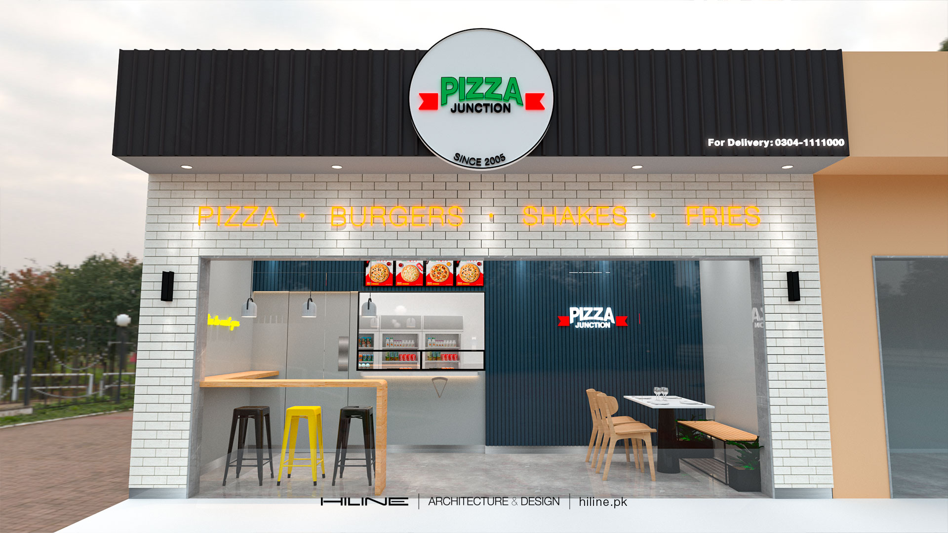 pizza-junction-by-hiline-architects-interior-designer-3d-visualization-restaurant-retail-commercial-building-design-Lahore-01